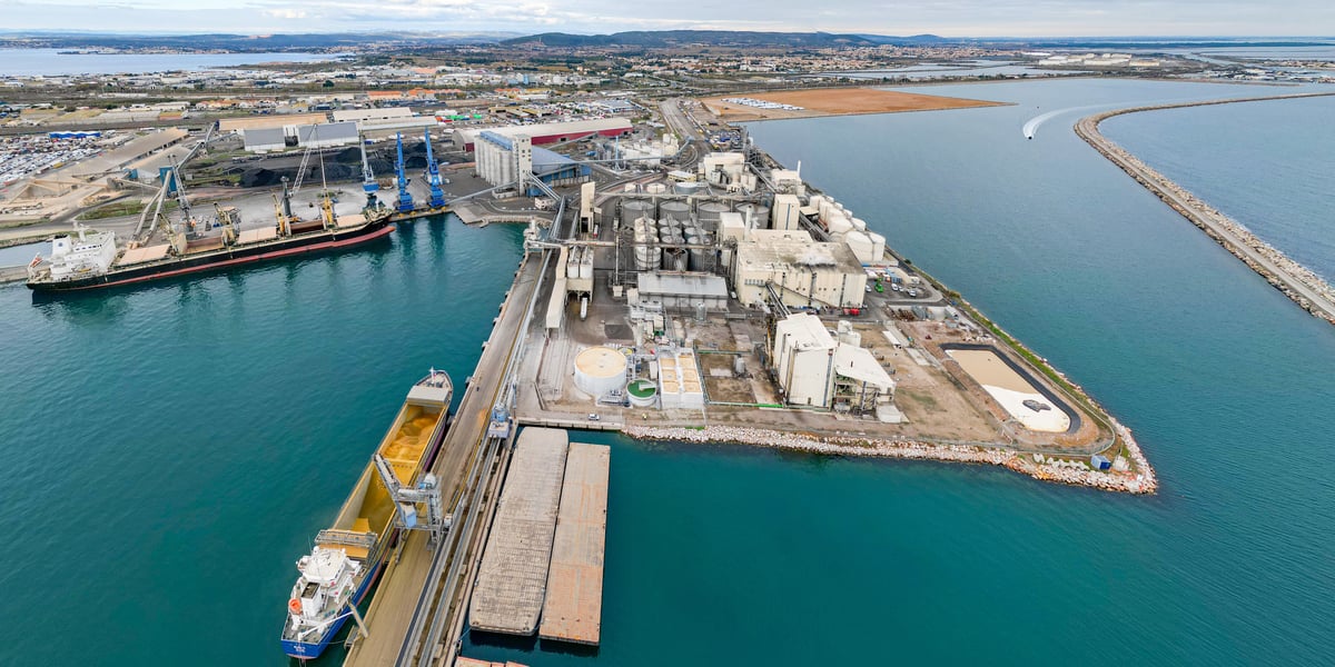 Le site industriel de SAIPOL sur le port de Sète (Hérault).