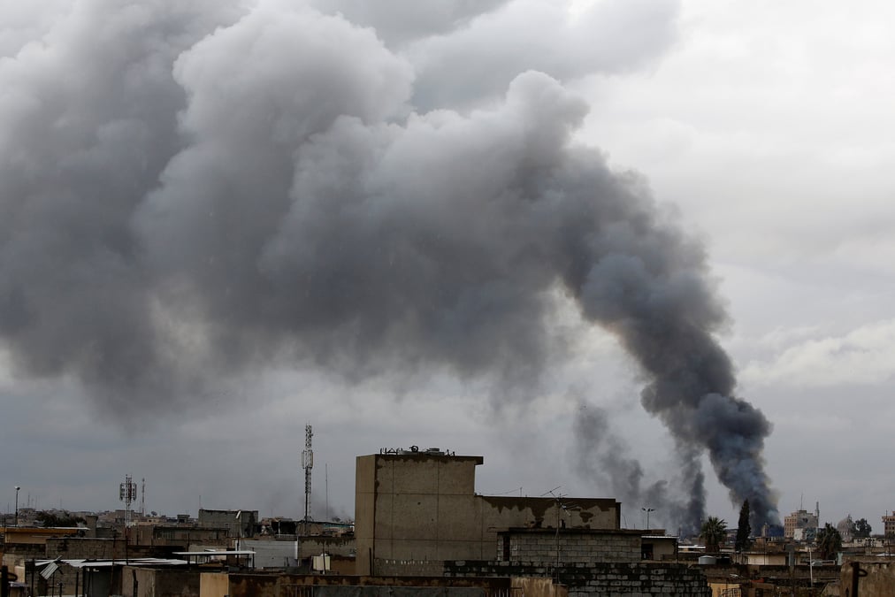Les intemperies freinent l'armee irakienne a mossoul