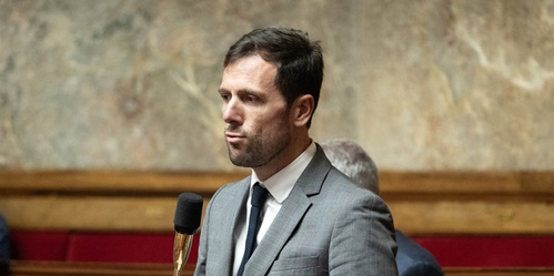 Le député Mathieu Lefèvre à l'Assemblée nationale.