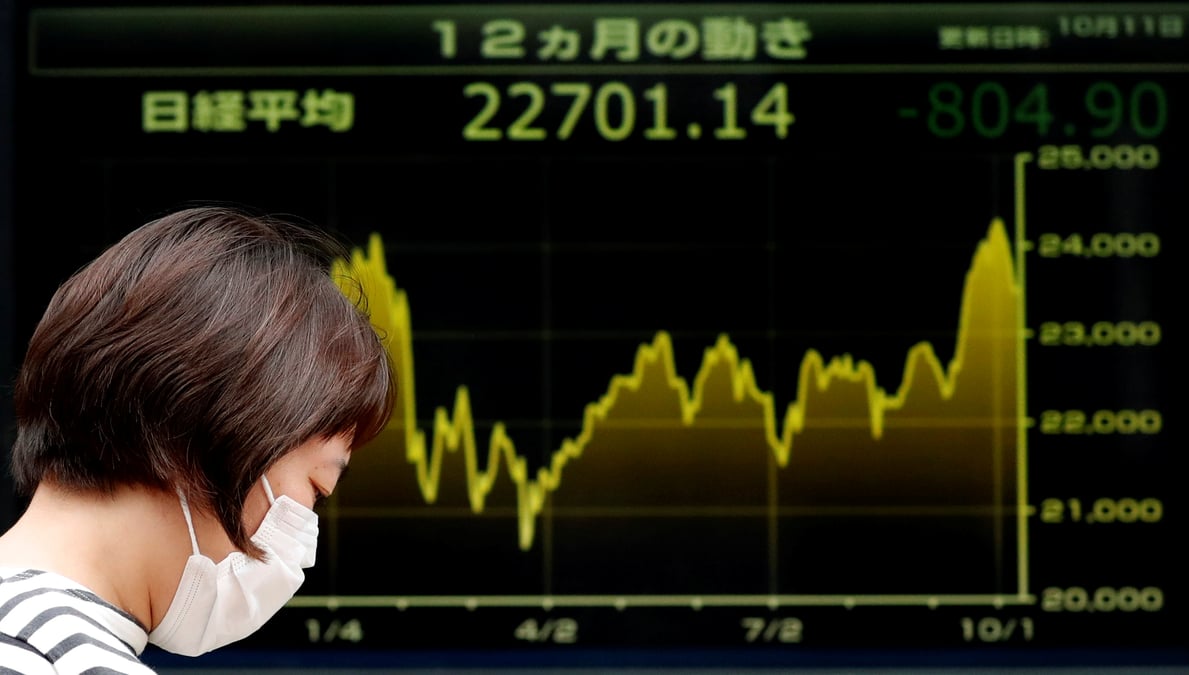 La bourse de tokyo finit en baisse