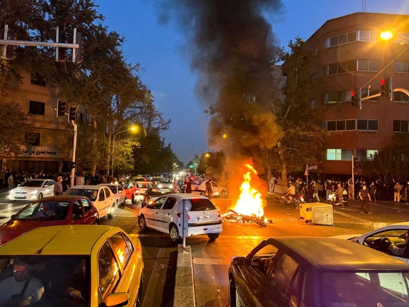 Photo d'archives: une manifestation contre la mort de mahsa amini