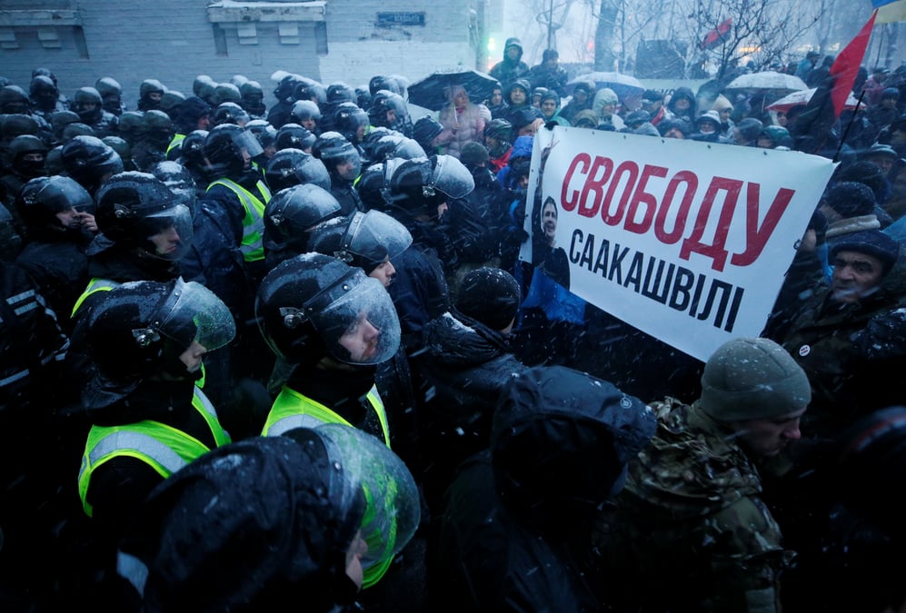Manifestation a kiev pour la liberation de saakachvili