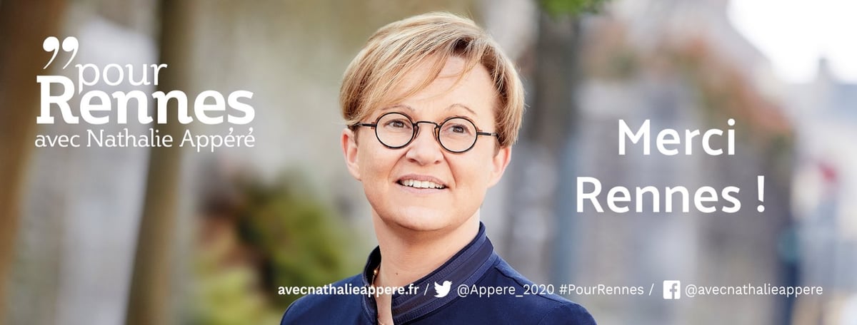 Alors que 68,32% des électeurs ne se sont pas déplacés (46,6% en 2014), Nathalie Appéré, qui faisait front uni avec l'écologiste Matthieu Theurier (EELV), l'a emporté sur un score sans appel de 65,35% des voix, loin devant la candidate LREM Carole Gandon à 17,49% et le candidat divers droite Charles Compagnon à 17,15%.