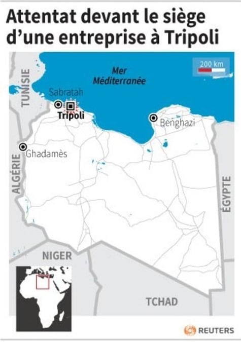 Attentat devant le siege d’une entreprise a tripoli