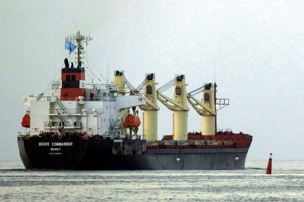 Ukraine: depart d'un premier navire charge de cereales a destination de l'afrique