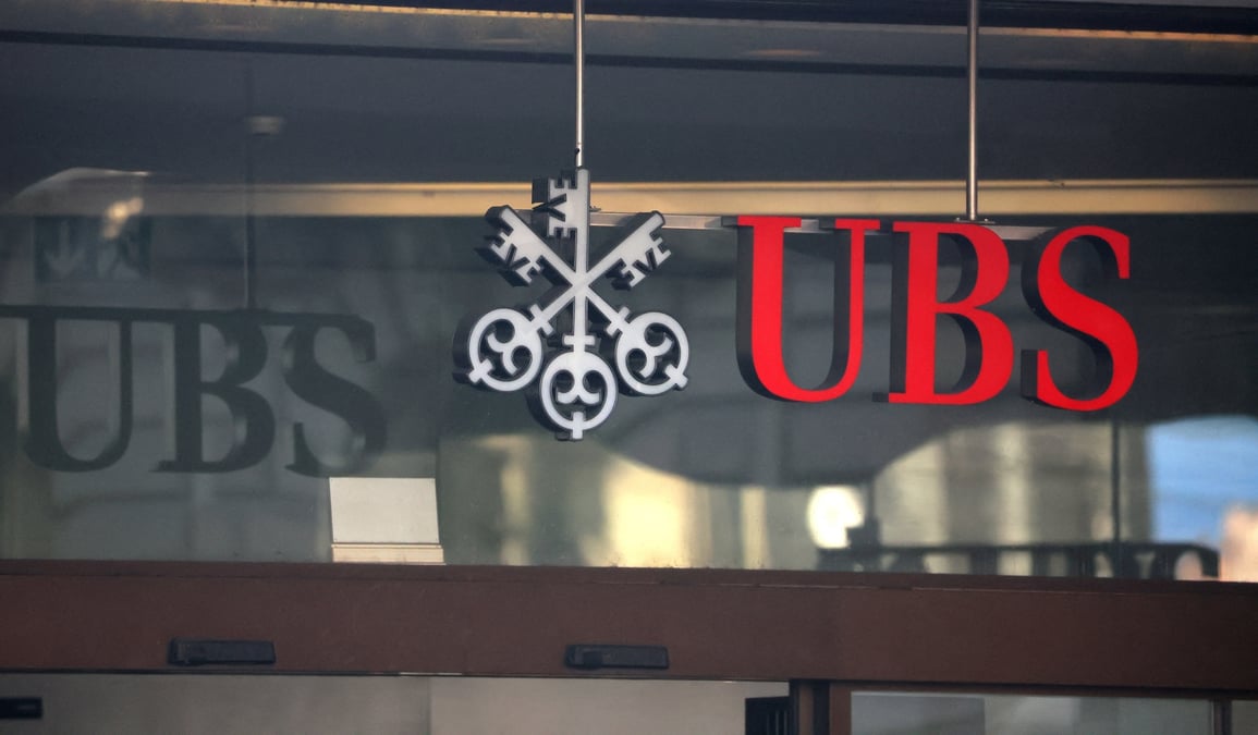 Le logo de la banque suisse ubs a zurich