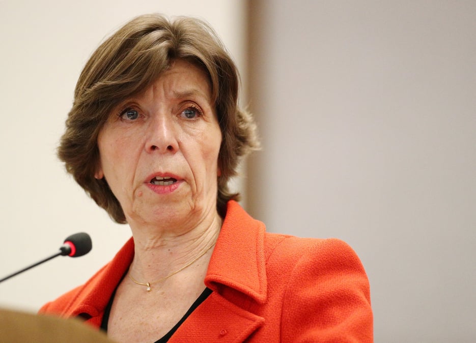 La ministre francaise des affaires etrangeres, catherine colonna
