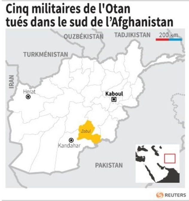 Cinq soldats étrangers de l'Otan tués dans le Sud afghan