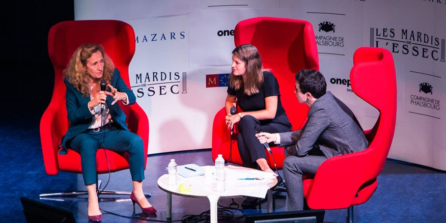 De g à d, Nicole Belloubet, Clémence des Mazery and Axel Nys.