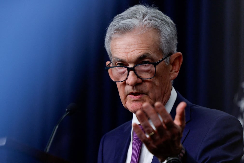 Le president de la reserve federale americaine (fed) jerome powell