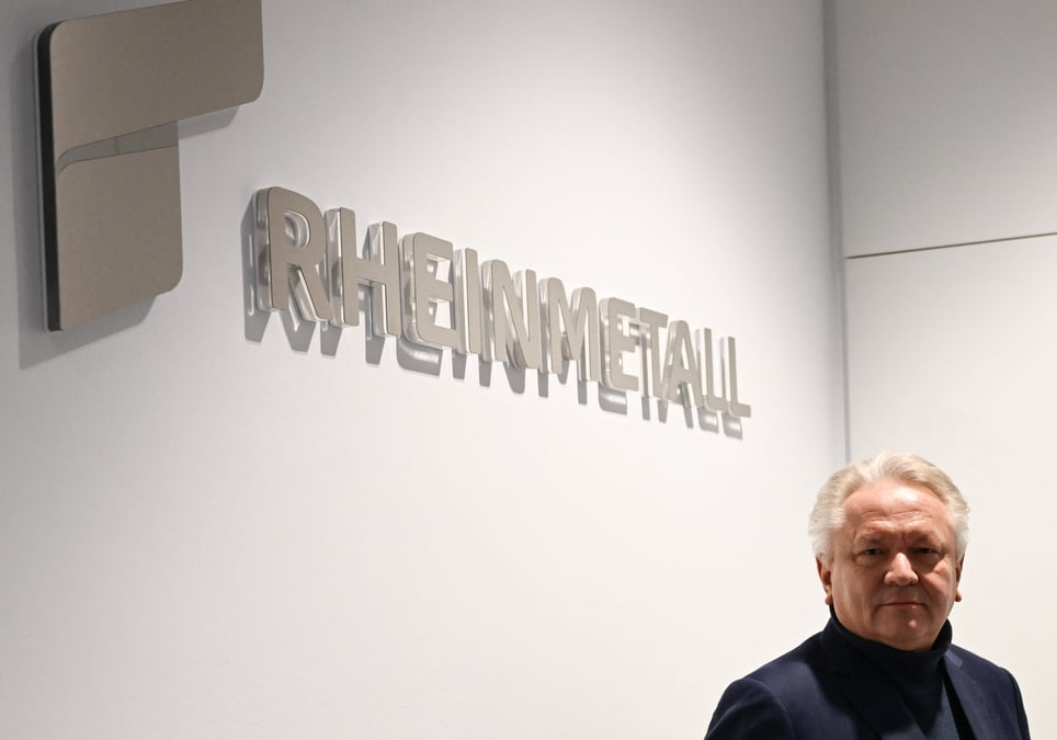 Armin papperger, pdg du groupe allemand de defense et d'automobile rheinmetall ag a duesseldorf