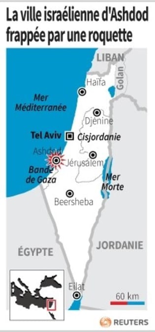 Une roquette tirée de Gaza frappe une synagogue, trois blessés