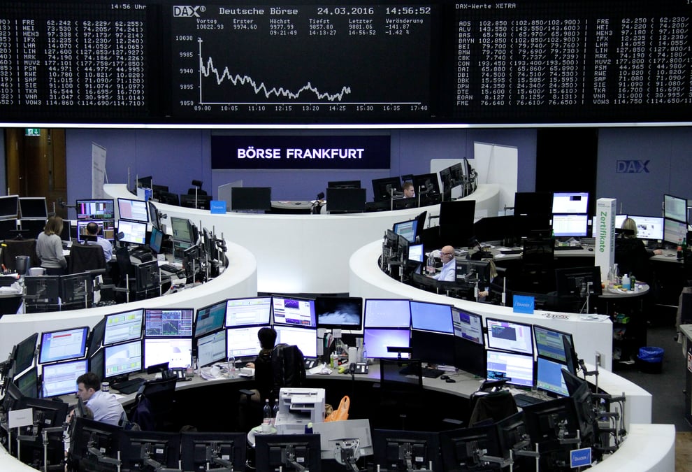 Bourse de Francfort (marchés financiers, marché financier) le 24 mars 2016