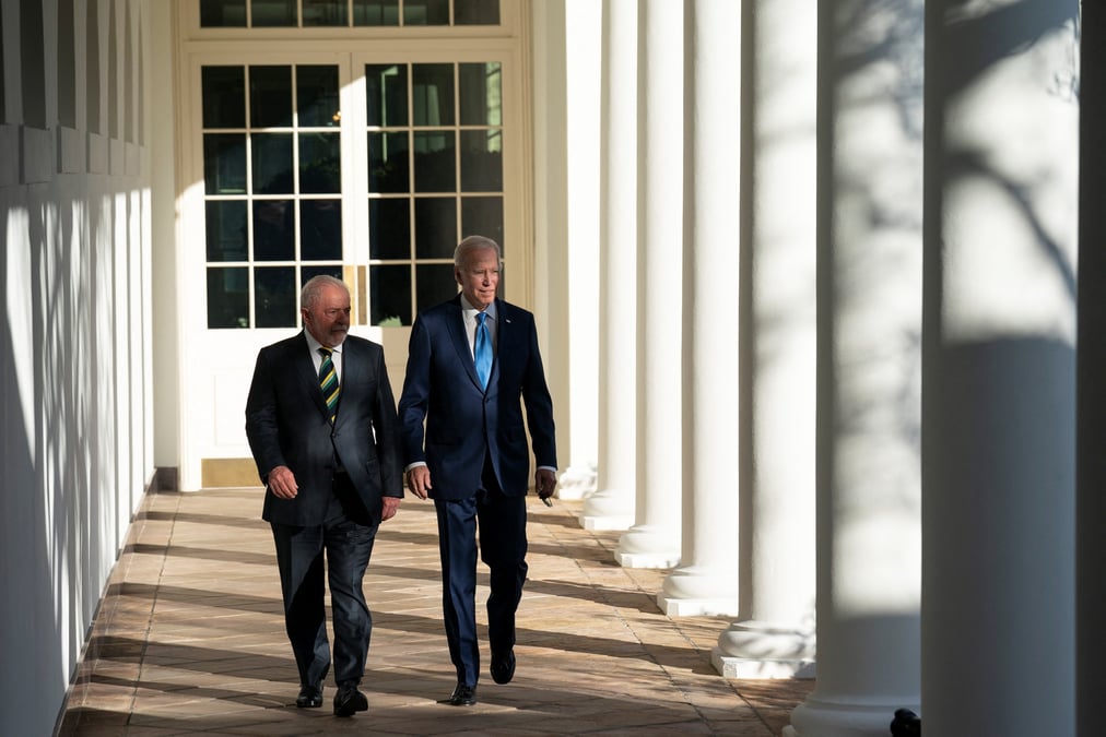 Le president du bresil luiz inacio lula da silva et le president joe biden
