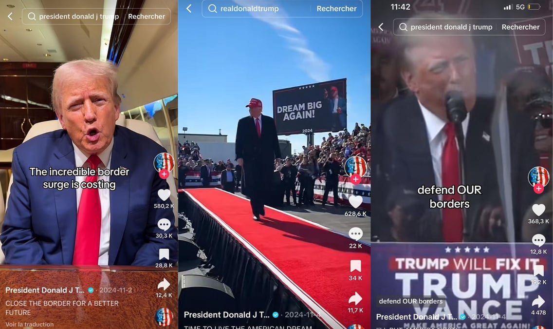 Sur  TikTok, Trump est suivi par 14 millions d'abonnés