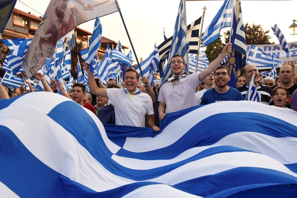 Manifestation dans le nord de la grece sur le nom "macedoine"