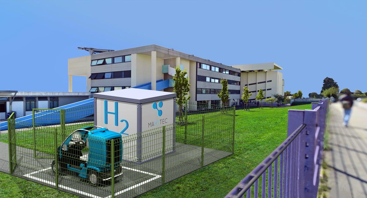 Des implantations de petits véhicules utilitaires avec leur station de production autonome dans cinq lycées
