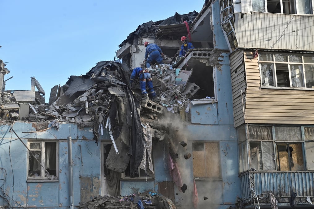 Consequences d'une frappe de missile russe a zaporijjia