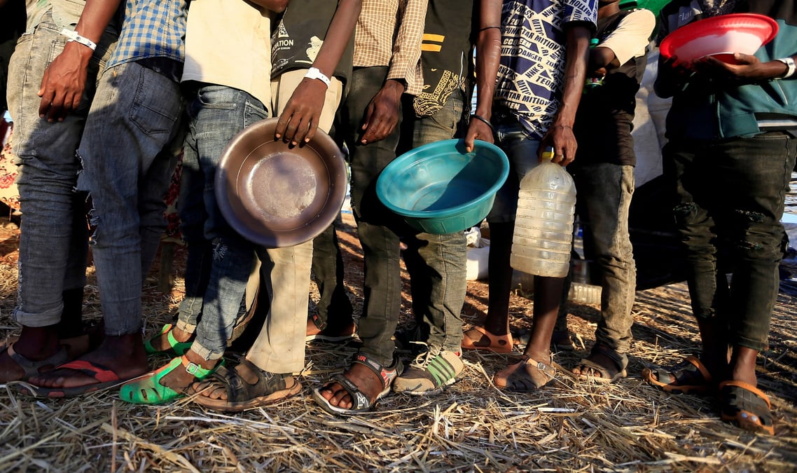 Photo d'archives des refugies ethiopiens du tigre a la frontiere, au soudan