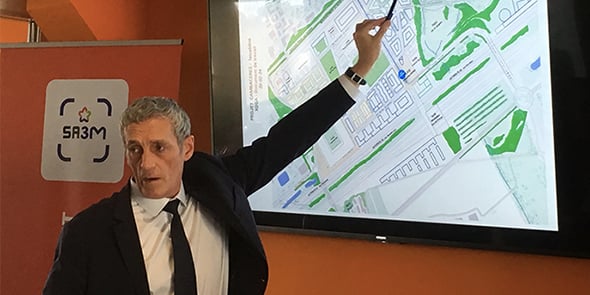 Philippe Saurel, président de Montpellier Méditerranée Métropole, lors de la signature du compromis de vente du terrain pour le futur campus MBS sur le quartier Cambacérès.