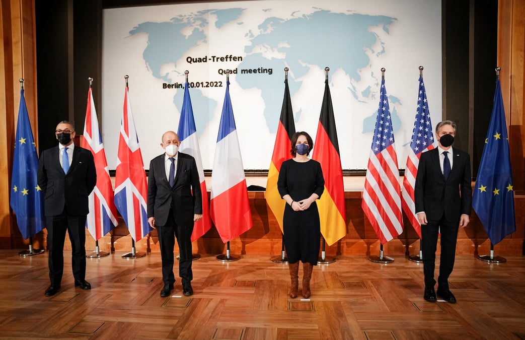 Blinken a berlin pour evoquer le dossier ukrainien avec les allies europeens des usa