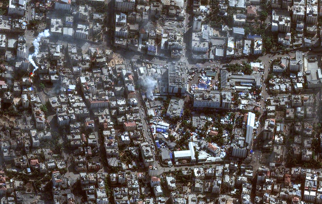 Photo d'archives : une image satellite montre l'hopital al-chifa