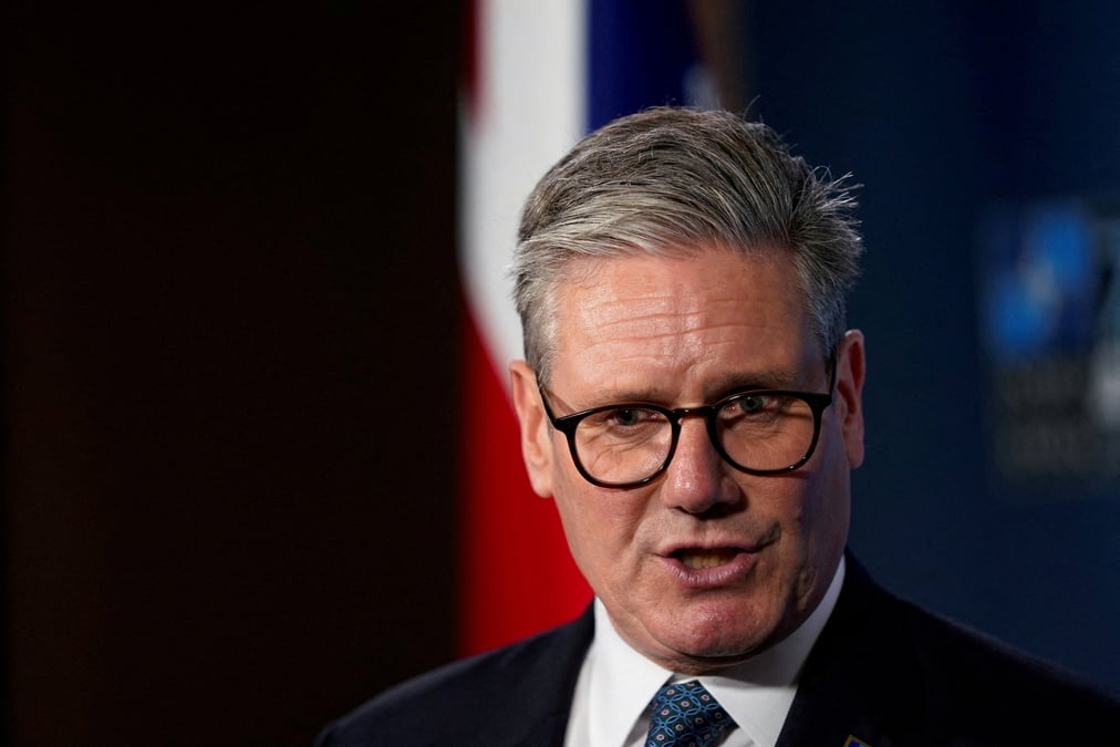 Le premier ministre britannique keir starmer au sommet du 75e anniversaire de l'otan, a washington