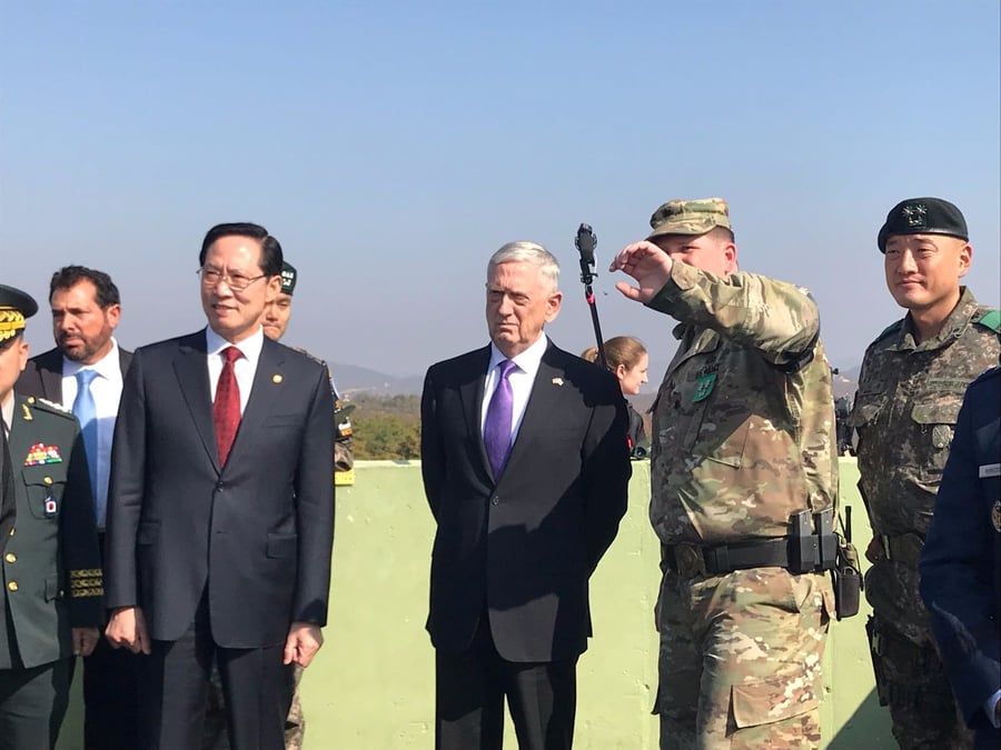 "notre objectif n'est pas la guerre", dit james mattis en coree