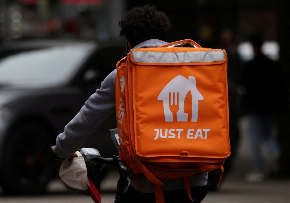 Un livreur just eat a velo dans manchester