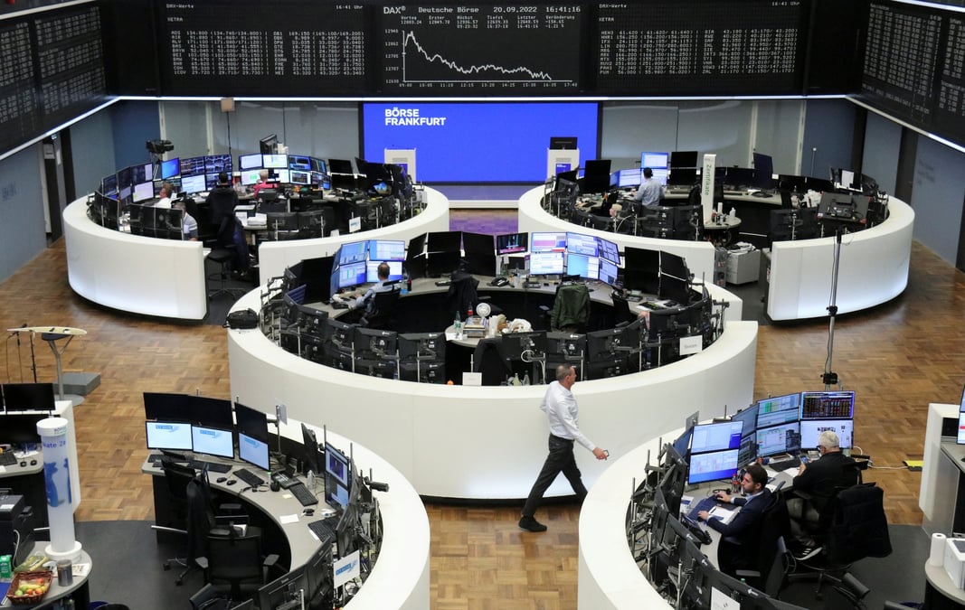 L'indice des prix des actions allemandes dax a la bourse