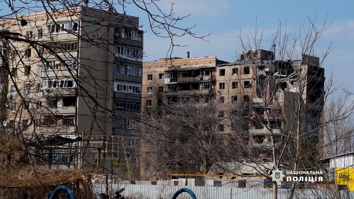 Photo des batiments endommages a avdiivka en ukraine