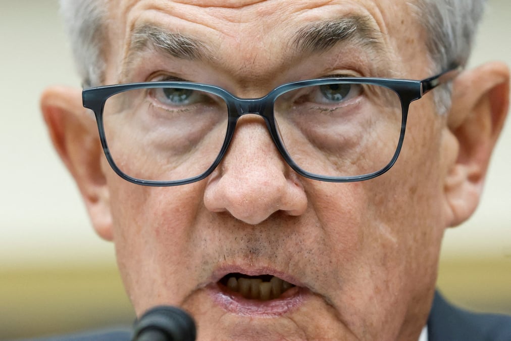Photo d'archives: le president de la reserve federale americaine, jerome powell, lors d'une audience devant le comite des services financiers de la chambre a capitol hill a washington