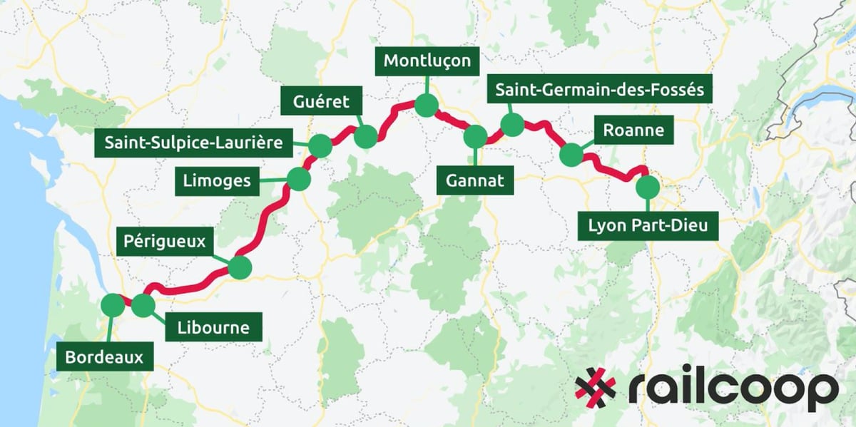 Railcoop a besoin de cinq millions d'euros pour exploiter la ligne ferroviaire entre Bordeaux et Lyon.