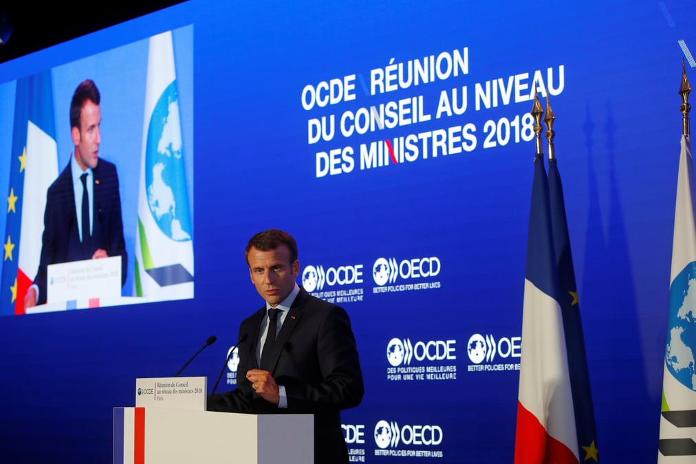 Macron veut une negociation rapide ue-usa-chine-japon sur l'omc
