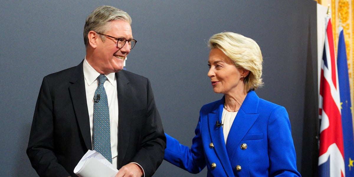 Le Premier ministre, Keir Starmer, et la présidente de la Commission européenne, Ursula von der Leyen, ce lundi 19 mai 2025 à Londres.