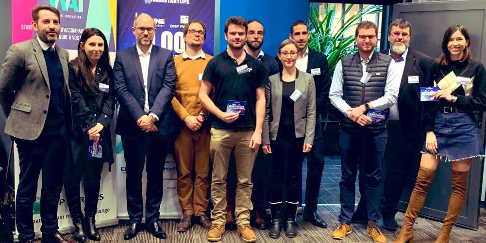 Le jury et les lauréats de l'étape de 10000 startups pour changer le monde à Lille.