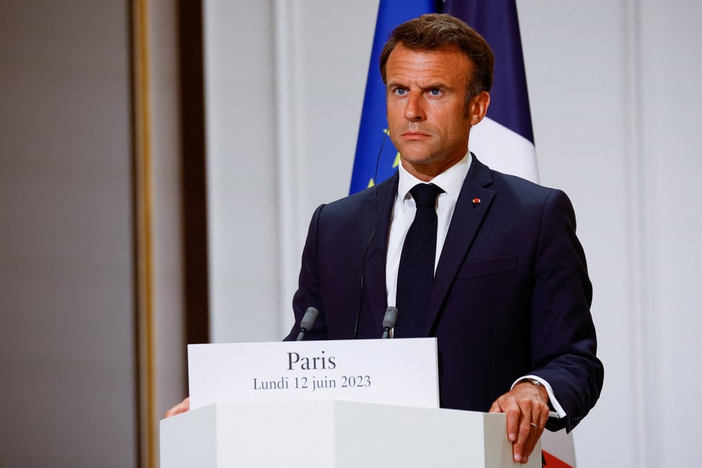 Les dirigeants allemand, polonais et francais se rencontrent a l'elysee a paris