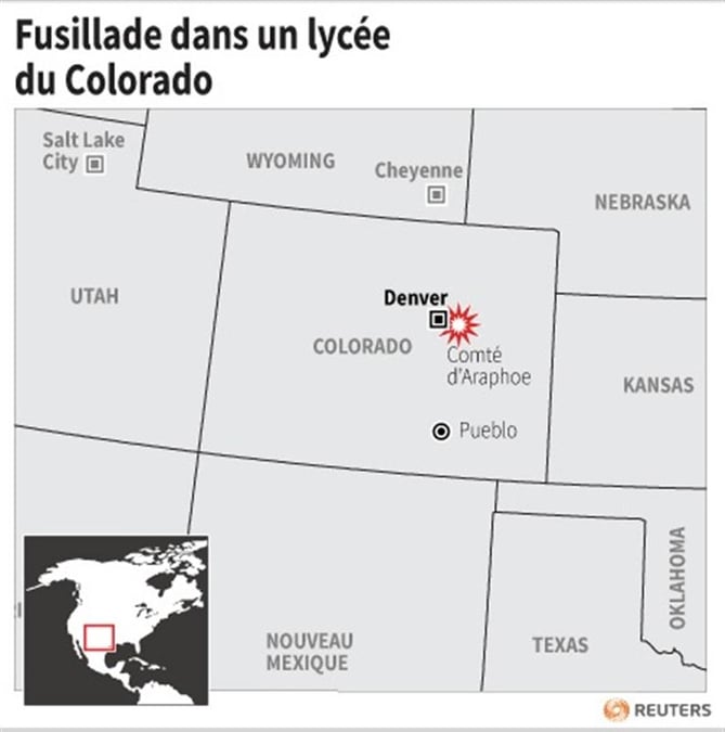 Fusillade dans un lycée du Colorado, l'auteur se suicide