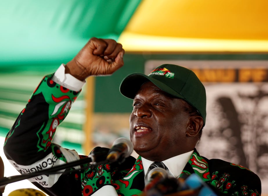 Zimbabwe: mnangagwa candidat a la presidentielle de 2018