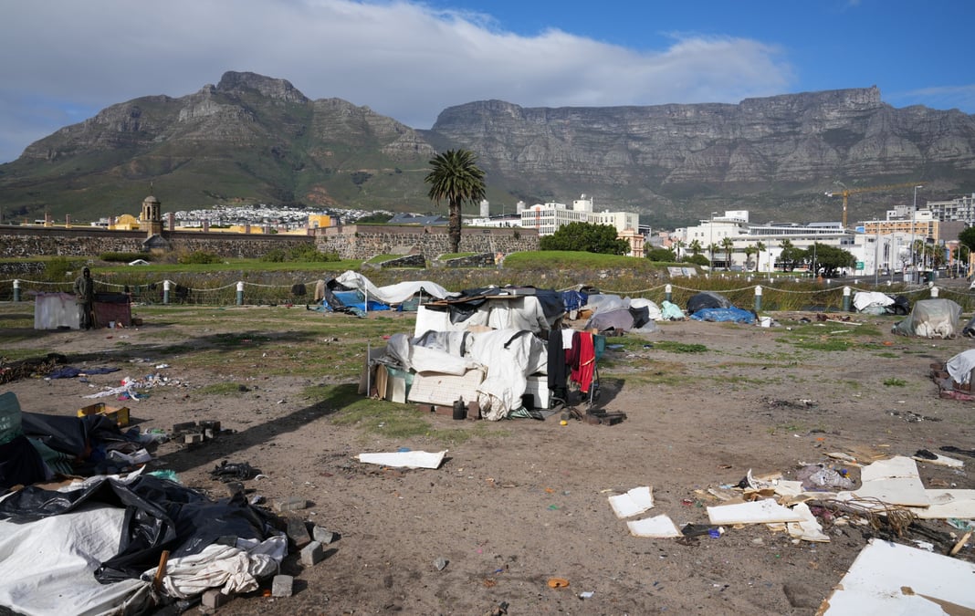 Un camp de personnes sans-abris au Cap en Afrique du Sud le 21 mai 2023. (photo d'illustration).