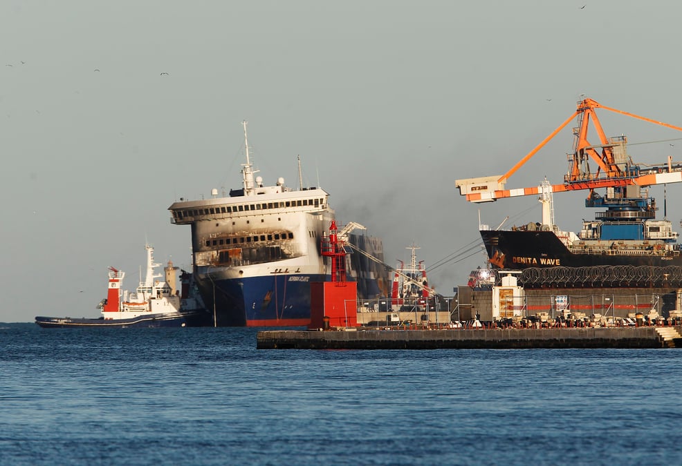 Le ferry "norman atlantic" accoste a brindisi