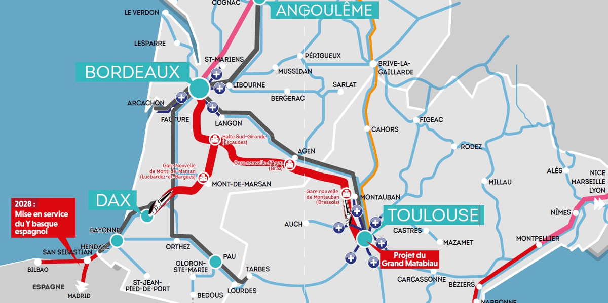 GPSO Bordeaux Toulouse Dax LGV