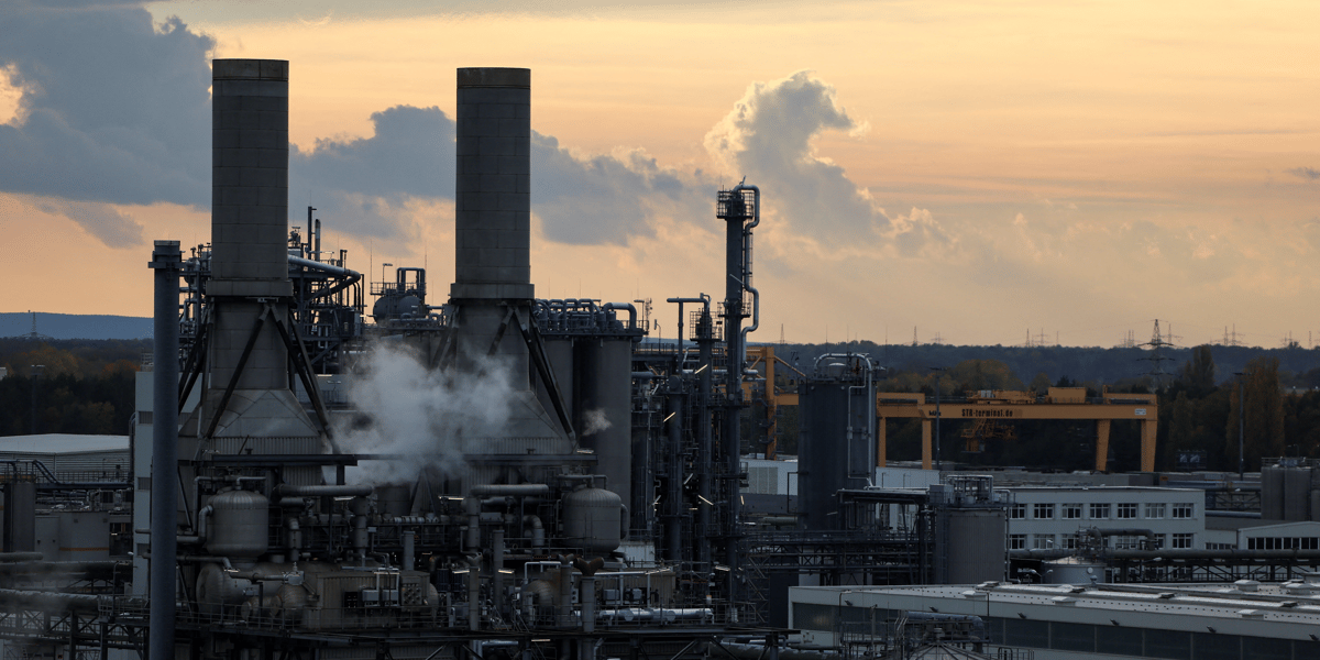 A general view of the basf chemical industry company in schwarzheide
