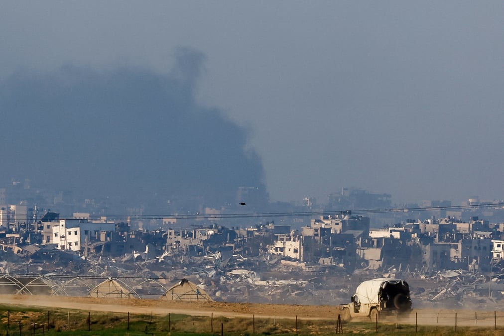 La bande de gaza vue depuis le sud d'israel