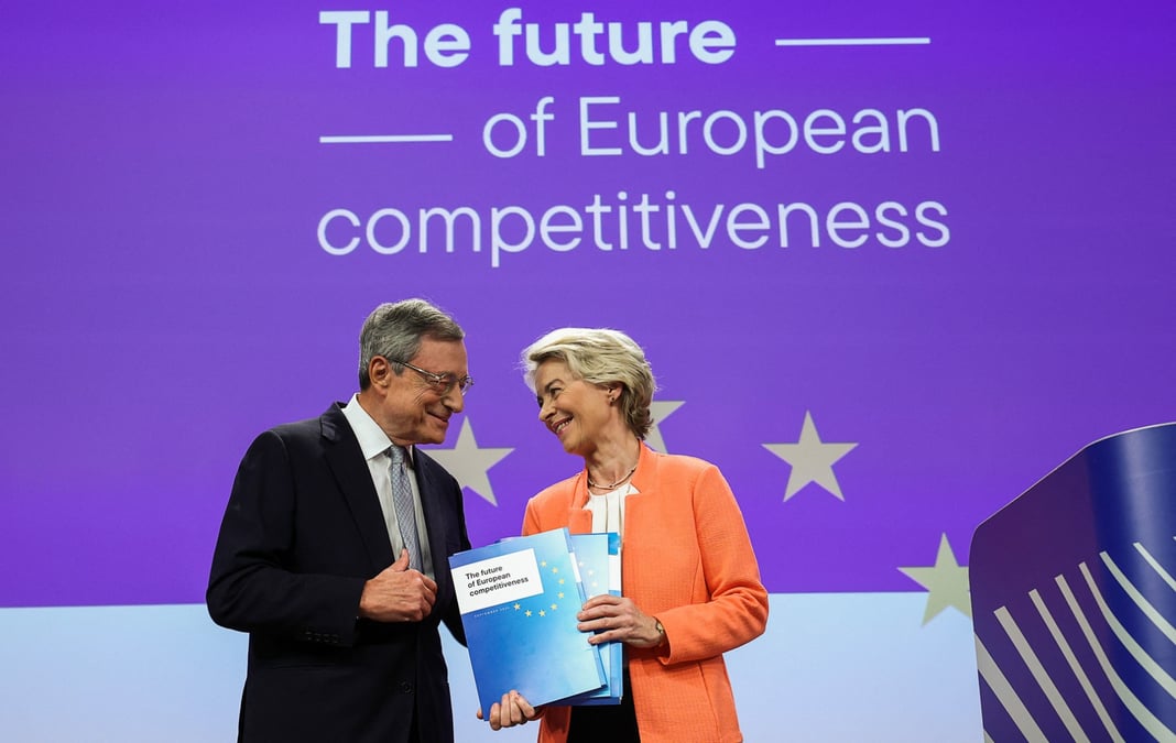 Mario Draghi présentait ce lundi son rapport à Ursula von der Leyen.