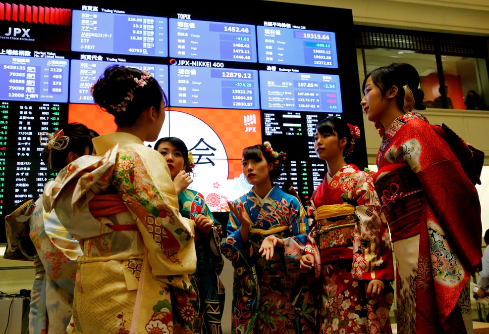 La bourse de tokyo finit en baisse