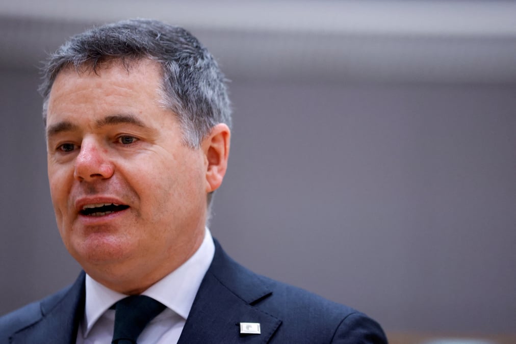 Photo d'archives: le president de l'eurogroupe, paschal donohoe, assiste au sommet des dirigeants de l'union europeenne