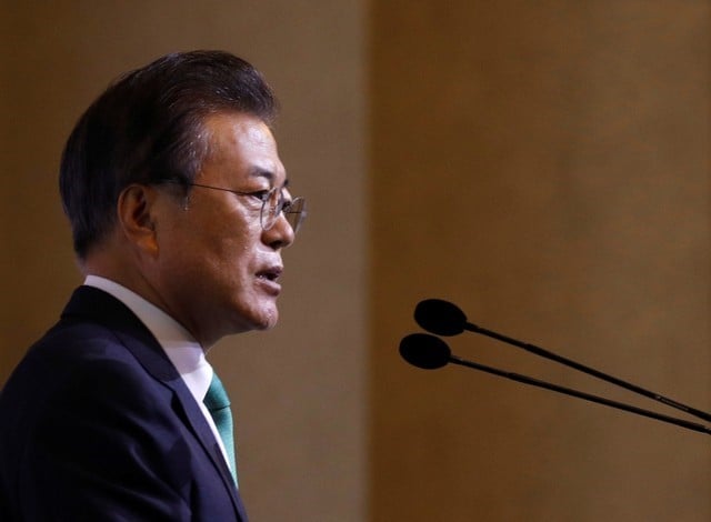 Moon souhaite une avancee sur la denuclearisation