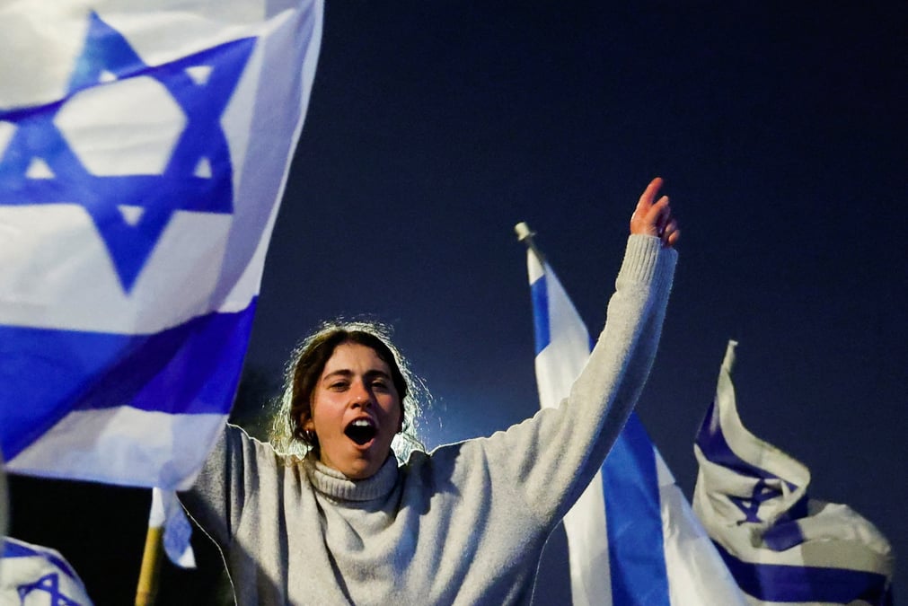 Manifestante a jerusalem, en israel