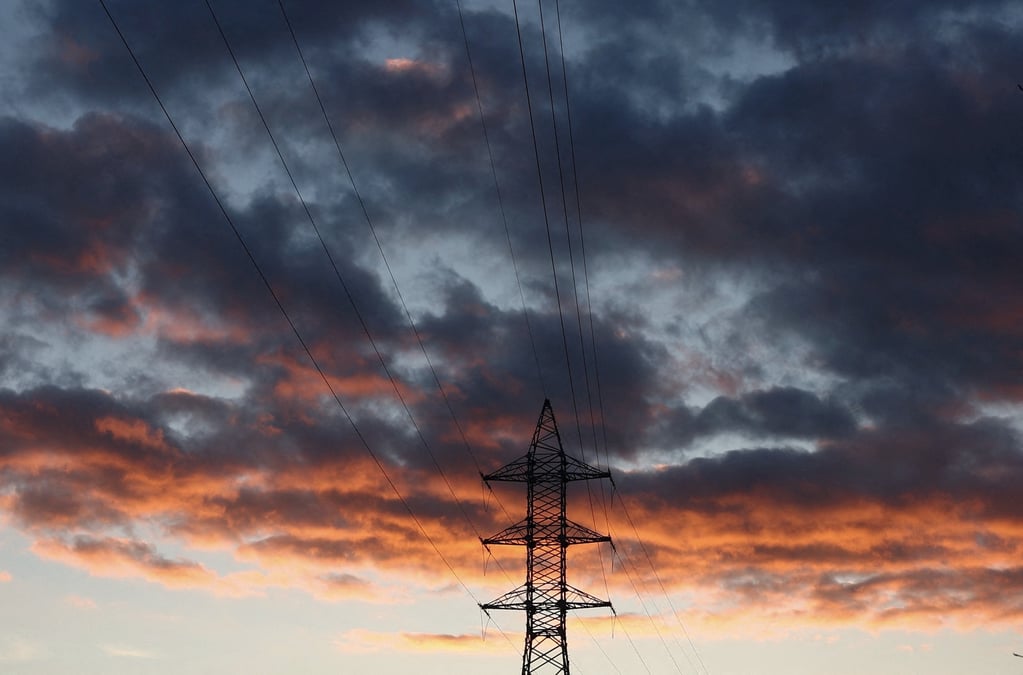 Un pylone electrique a haute tension